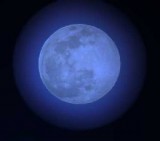 De blauwe diamanten in beide trouwringen symboliseren de blauwe maan oftewel nachtzon 