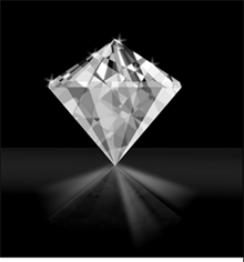 De schitterende reflectie van diamant schijnt door in de titel van deze trouwringen van platina