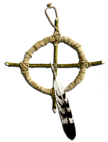 Traditioneel medicijnwiel toont de vier windrichtingen