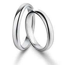 'Levenscyclus': platina ringen met een gladde klassieke regular fit ringscheen van 4 mm breed